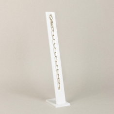 Présentoir NOMADE bracelet vertical plexi blanc mat H 23cm