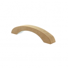 Présentoir courbé pour bracelet gainé suédine synthétique, camel 19cm