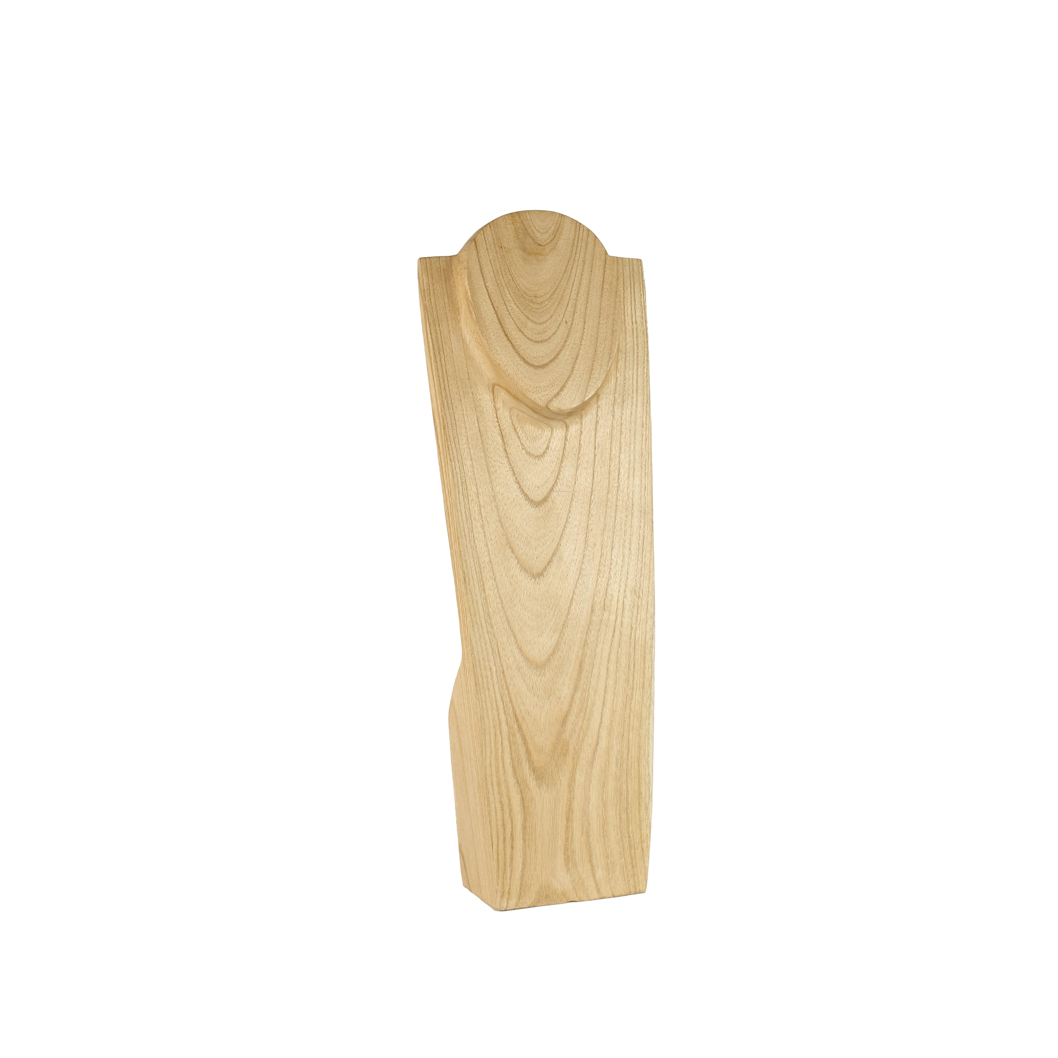 Buste col rond bois de suar couleur naturel pour collier H 30cm