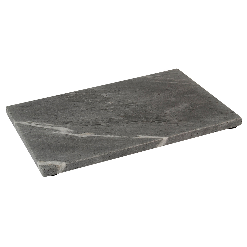 Plaque de présentation en marbre gris 33,2 x 22,1 x H 1,5 cm