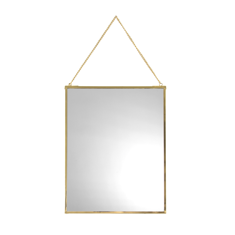 Miroirs muraux en métal doré