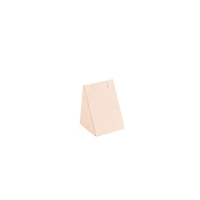 Présentoir BO 1 paire forme triangle gainé suédine synthétique rose poudré H 4,5cm