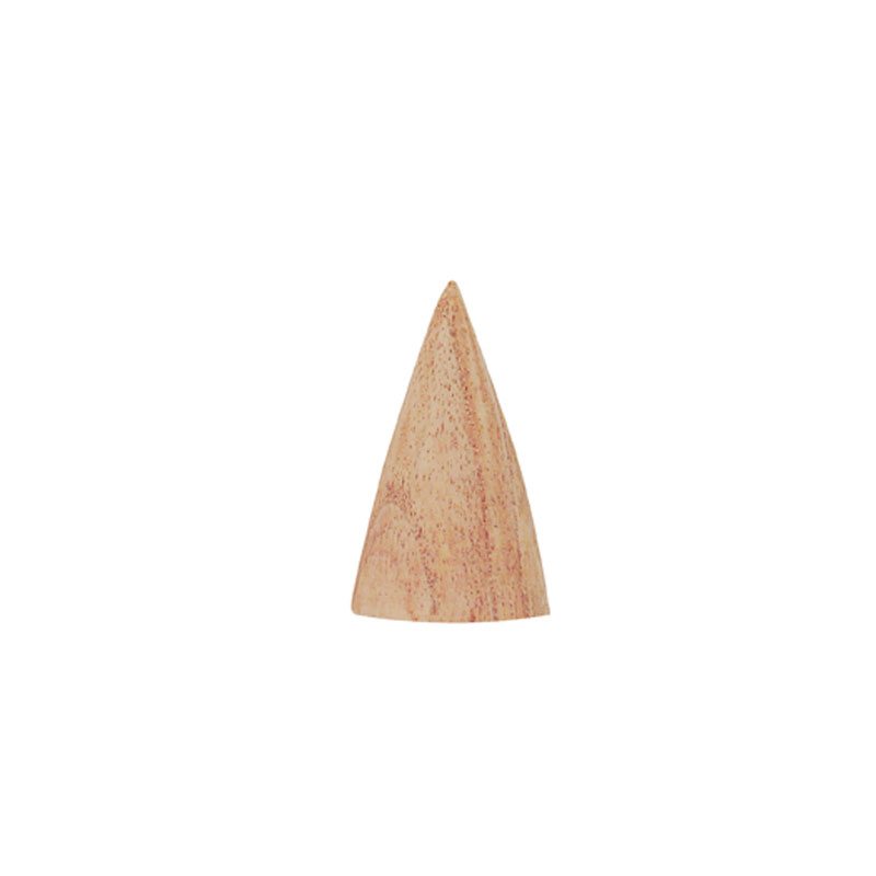 Porte-bague bois naturel en forme de cône ø 3cm - H 5cm