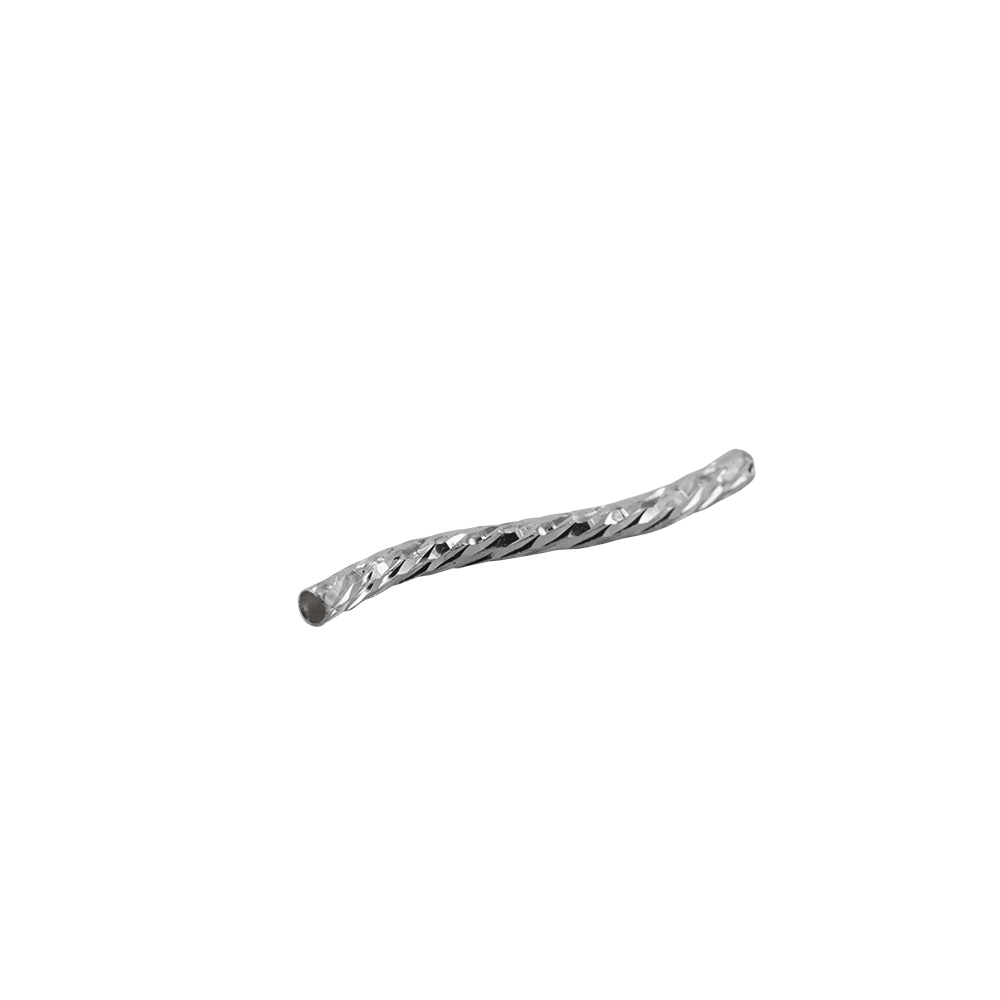 Tubes fantaisie 1,6 x 20mm, argent 925/1000 (x5)