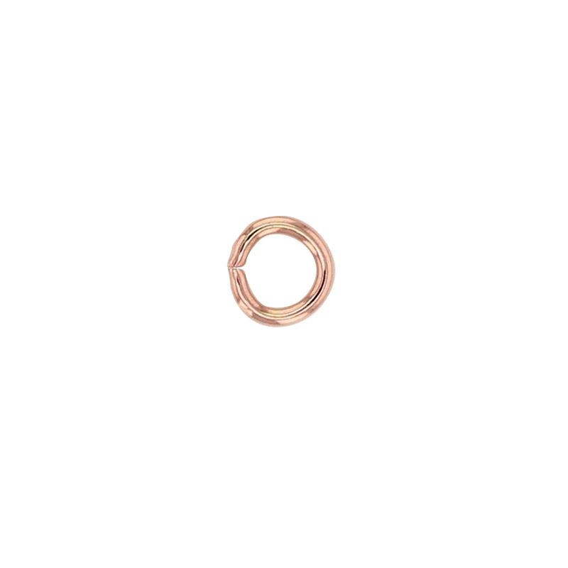 Mailles rondes en métal doré rose 1 micron (x10p)