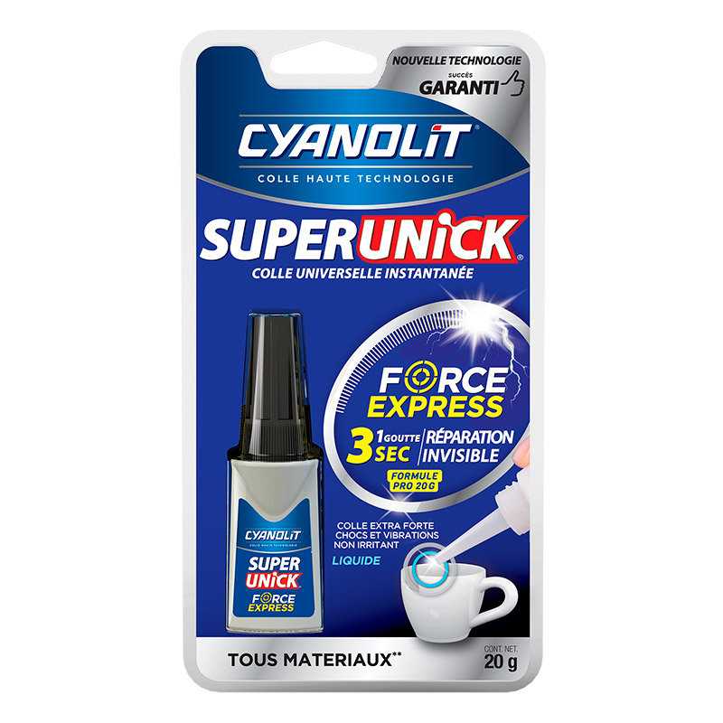 Colle multi-usages et matériaux extra forte Cyanolit Super Unick Instantanée Pro