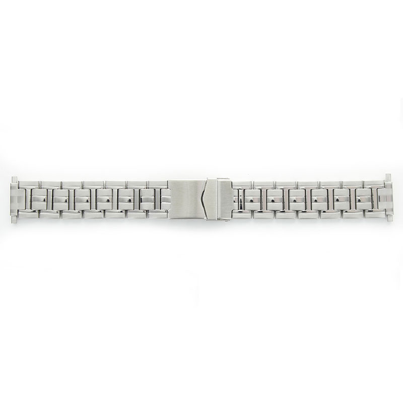 Bracelet montre multi-tailles acier mat et brillant à boucle déployante - 16 à 22 mm