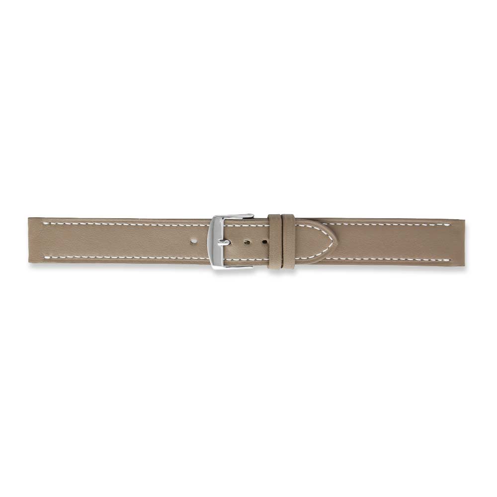 Bracelets montres cuir de vachette qualité supérieure, couture contrastée blanche, kaki
