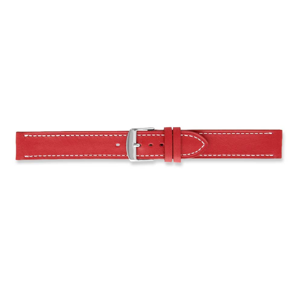 Bracelets montres cuir de vachette qualité supérieure, couture contrastée blanche, rouge