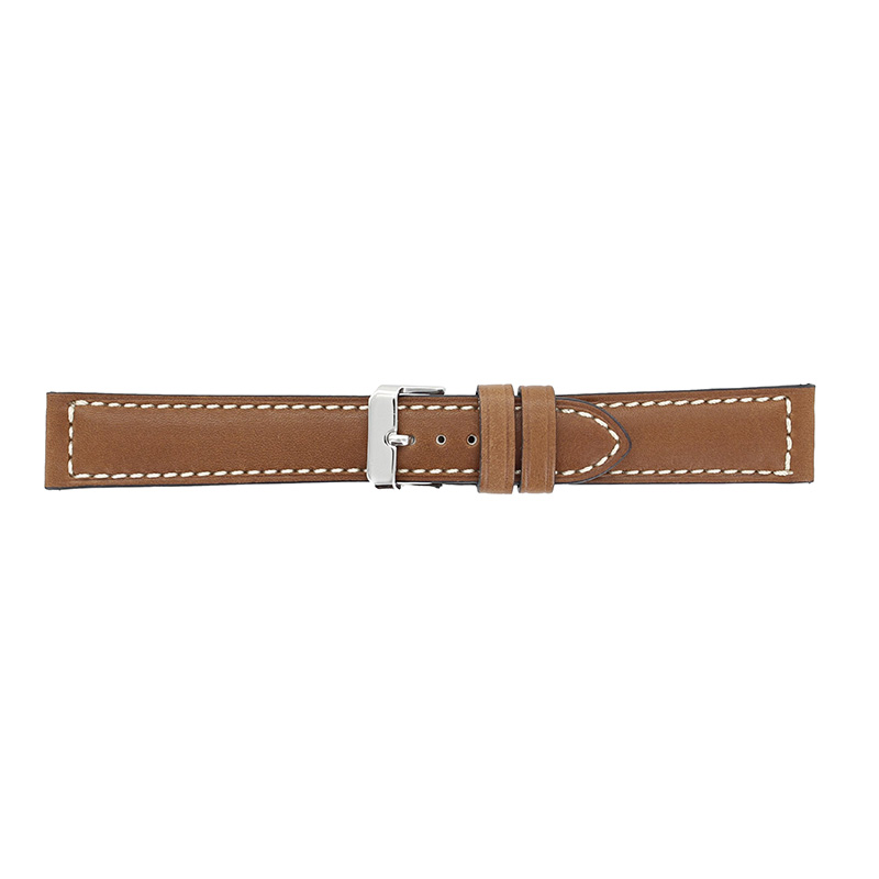 Bracelets de montres cuir de bovin qualité supérieure, aspect lisse, couleur cognac