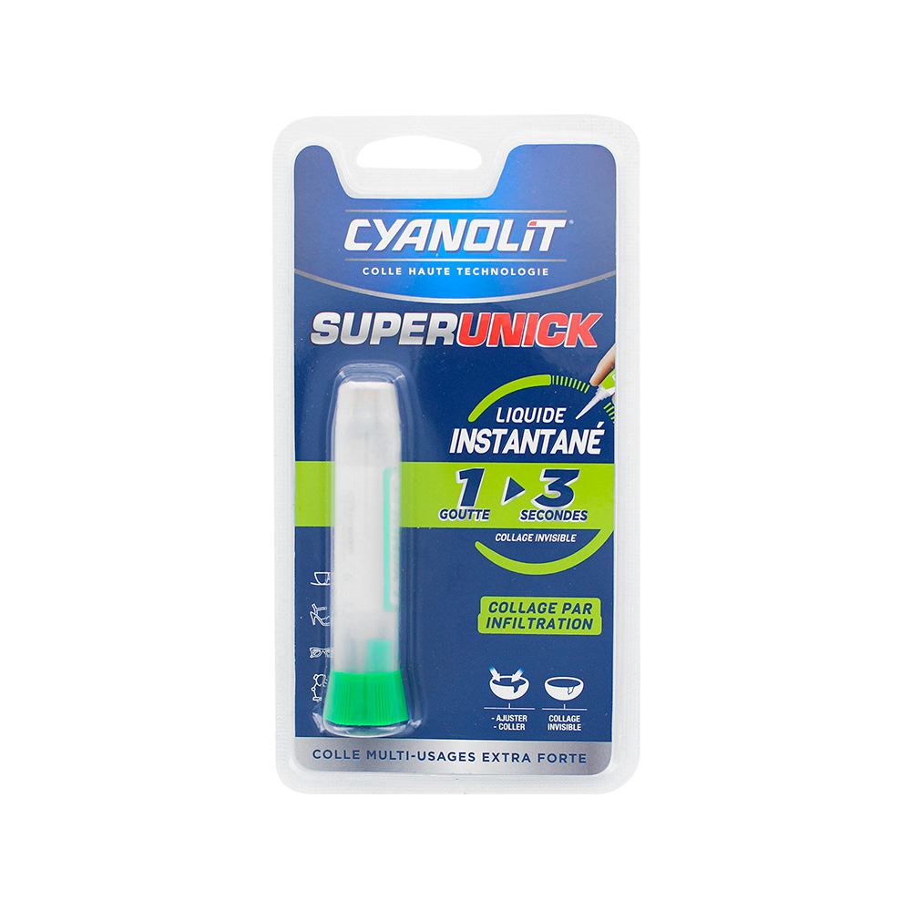 Colle Cyanolit Superunick multi-usages extra-forte - Collage par infiltration