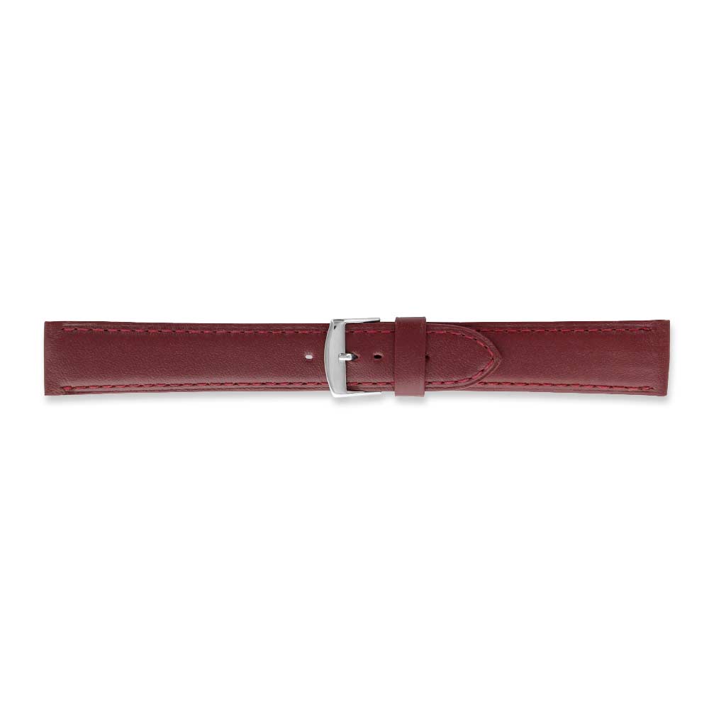 Bracelets montres cuir de vachette qualité supérieure, couture ton sur ton, bordeaux