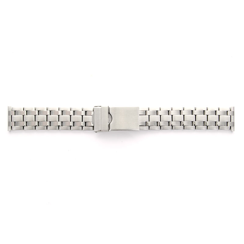 Bracelets montres fines mailles en acier brillant à double fermoir déployant