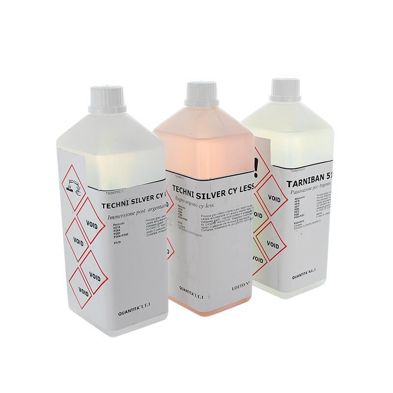 Set de 3 composants galvaniques - Argenture, neutralisant et passivation - 3 x 1 L