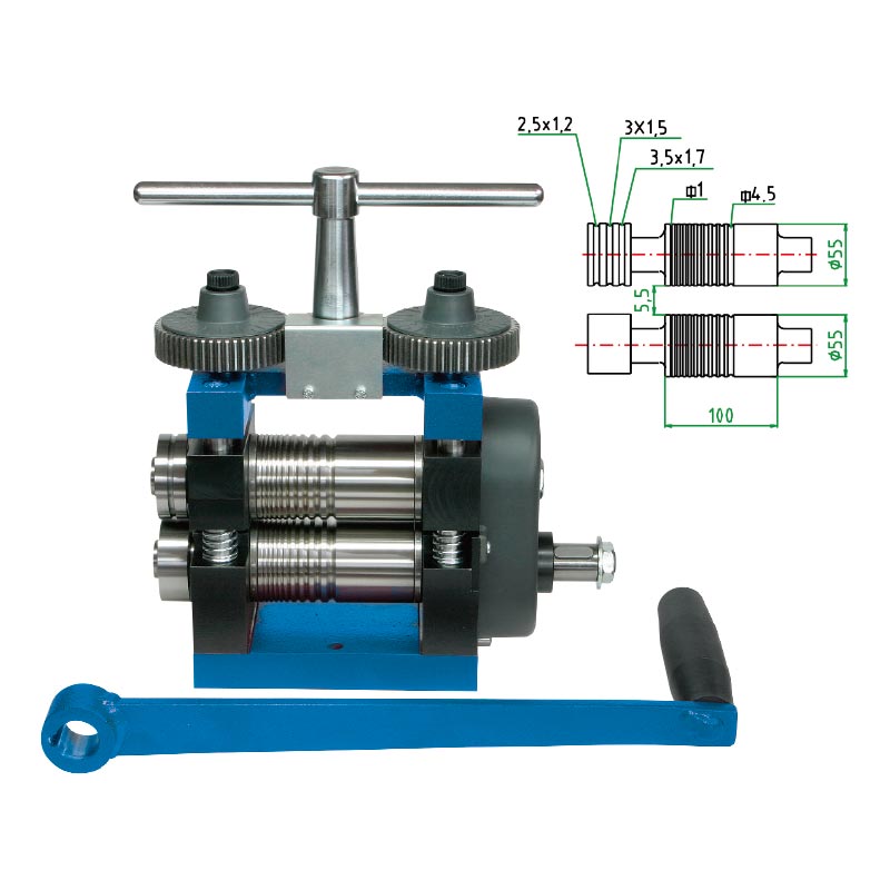 Laminoir manuel Ecomill 100 mm plaque et fil