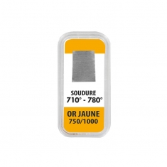 Soudure Or jaune 750/1000 en plaque, 710°C - 780°C