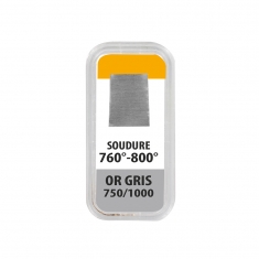 Soudure Or gris 750/1000 en plaque, 760°C - 800°C
