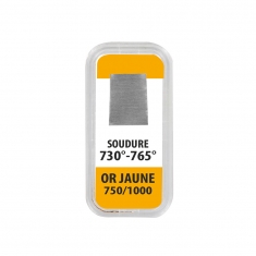 Soudure Or jaune 750/1000 en plaque, 730°C - 765°C