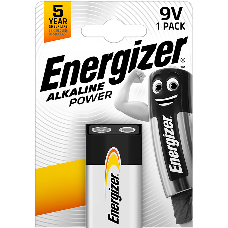 Piles alcalines Power 9V 6LR61 Energizer - Blister (x1)