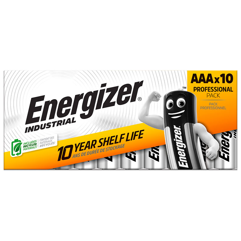 Piles alcalines Industrial AAA LR03 Energizer (x10)