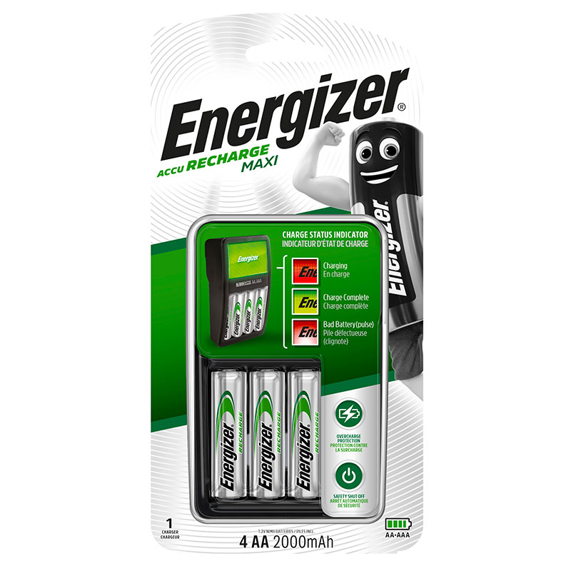 Chargeur pré-chargé + 4 piles LR6 Energizer