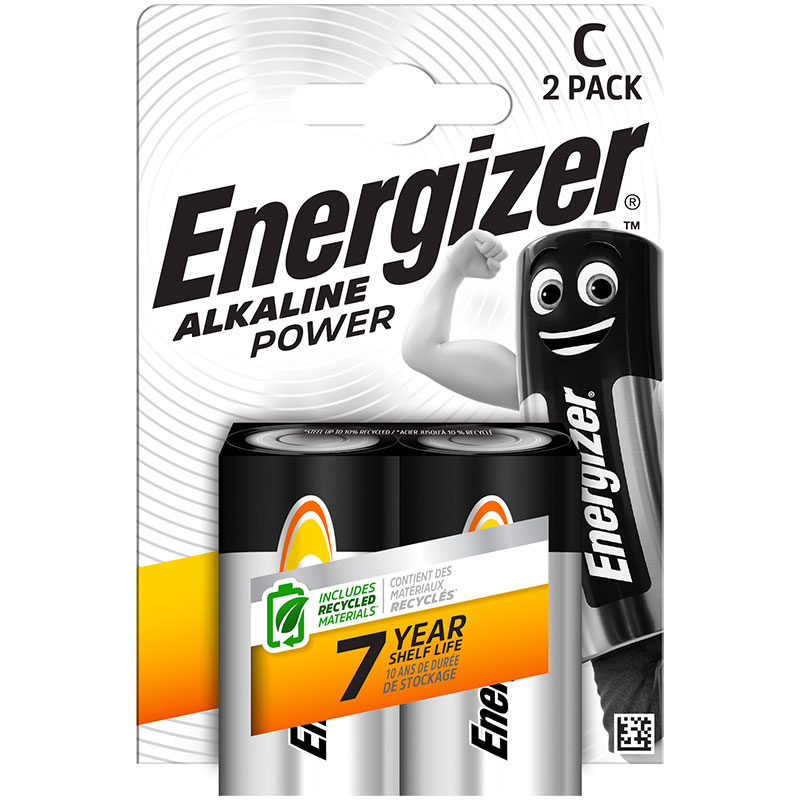 Piles alcalines Power C LR14 Energizer - Blister (x2)