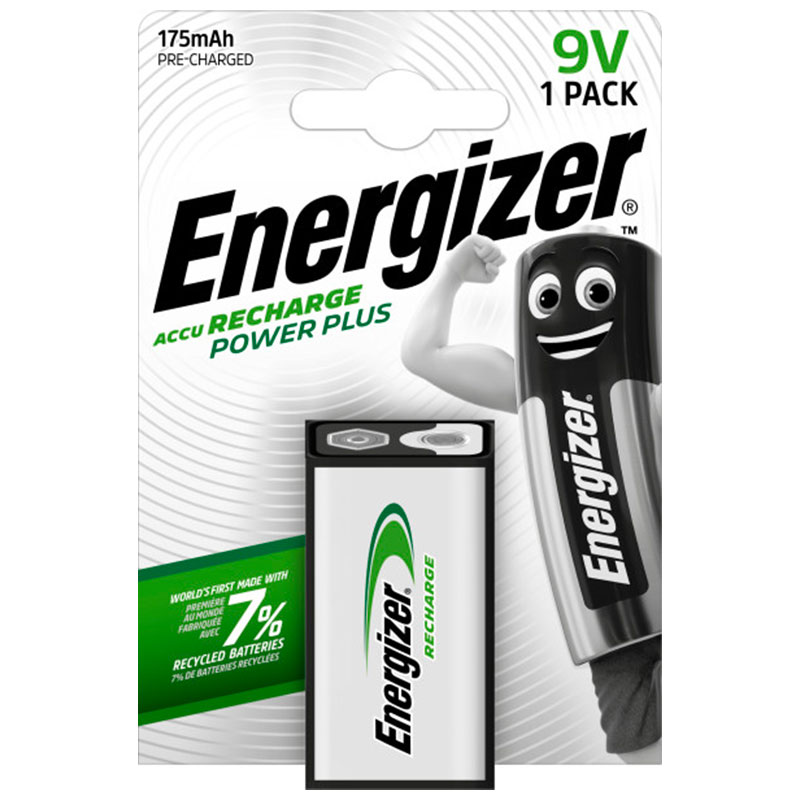 Piles rechargeables Power plus 6LR61 9V Energizer - Blister (x1)