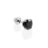 Perçage d\'oreille Inverness pour homme, acier inoxydable oxyde de zirconium noir 5mm (l\'unité)