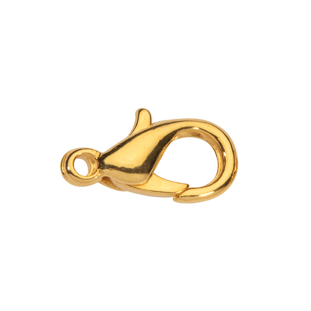 Menottes avec anneau intégré en métal doré 15mm (x6)