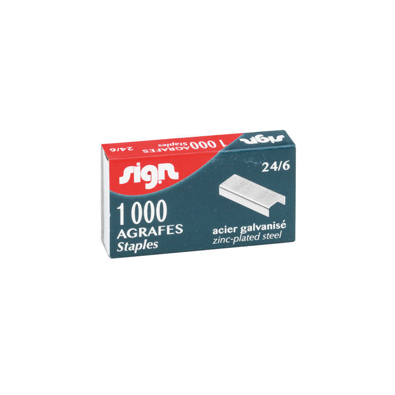 Agrafes 24/6 standard pour agrafeuse 1000 agrafes