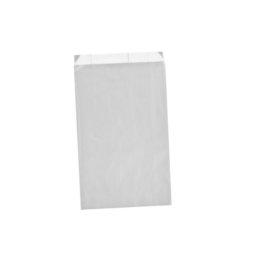 Satin finish silver paper sachets, 7 x 12 cm, 70g (x125)