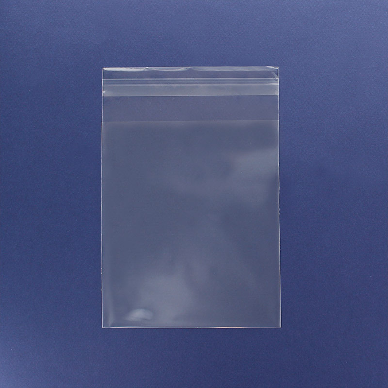 Sachet plastique PP transparent à fermeture adhésive