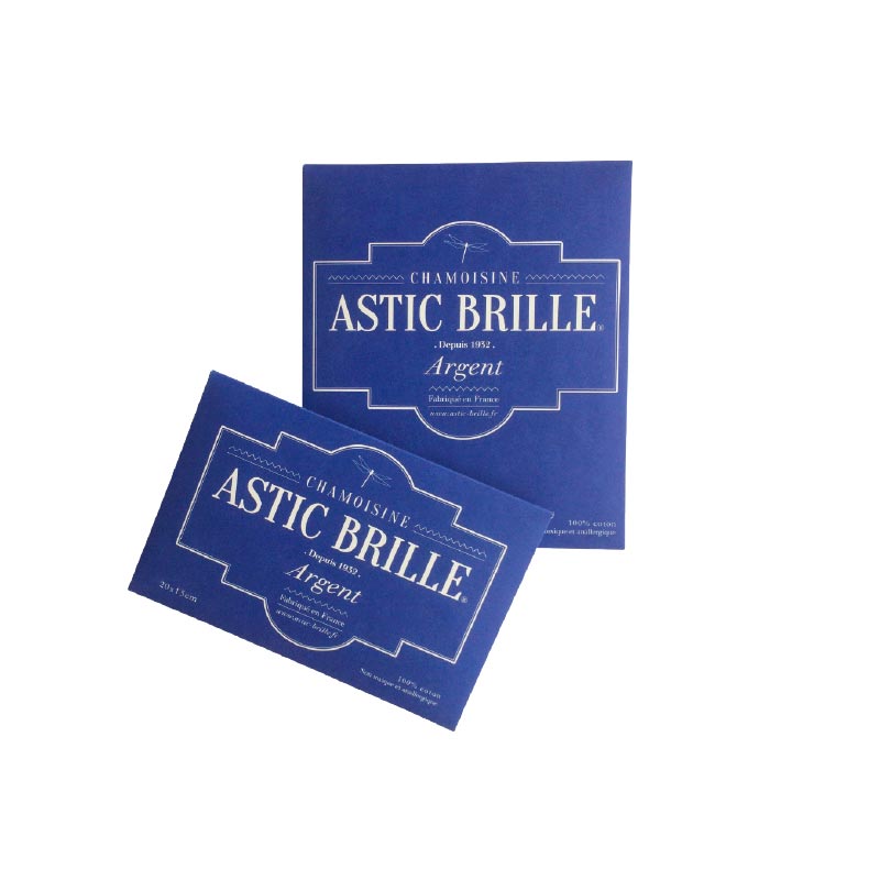 Astic Brille 20x15 cm bleu étui carton pour le nettoyage de l\\\'Argent