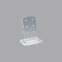 Transparent plexiglass portable display for 1 pair of stud earrings, 2.5 x H 3cm