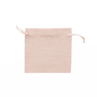 100% cotton antique pink pouches with matching satin ribbon drawstrings 7 x 7cm