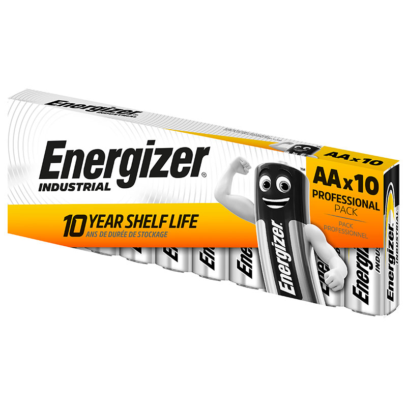 Box of 10 Energizer LR6 alkaline ultra plus batteries