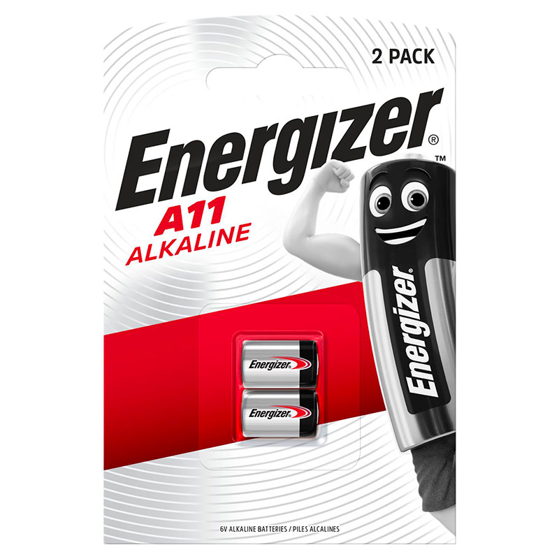Energizer alkaline A11 batteries, blister (x2)