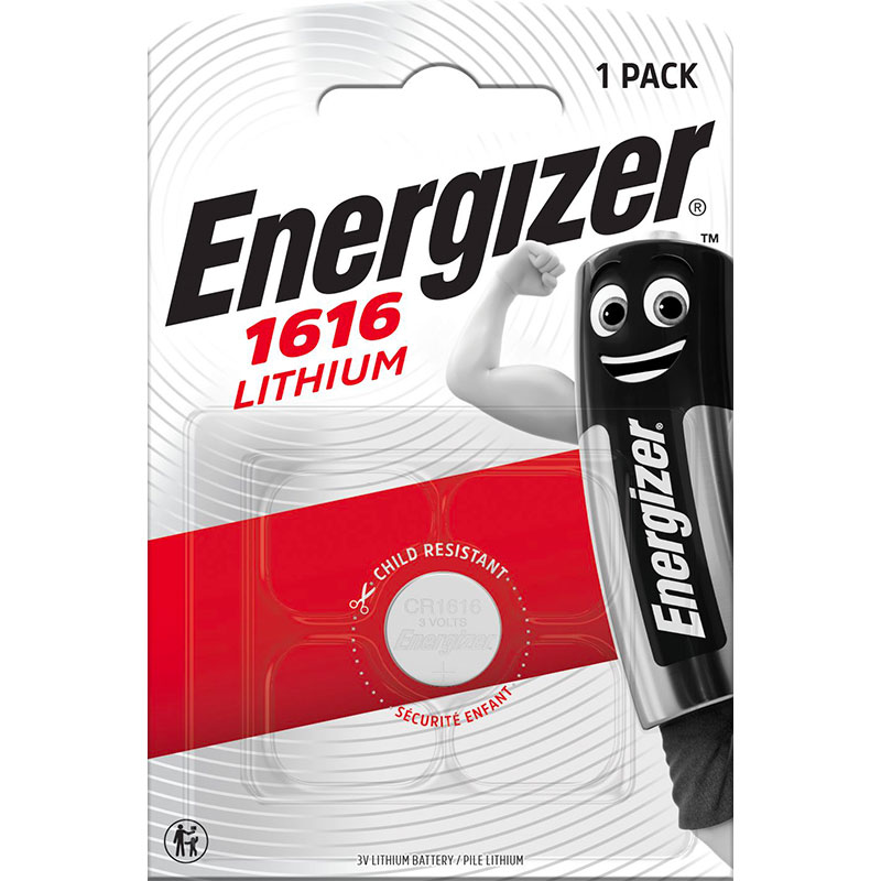 Blister packed Energizer CR1616 button cell battery