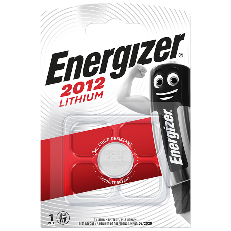 Blister packed Energizer CR2012 button cell battery