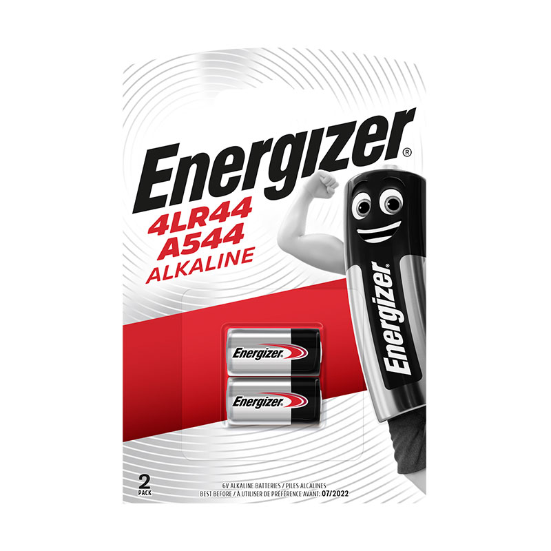 Pack of 2 Energizer 4LR44-A544 alkaline batteries