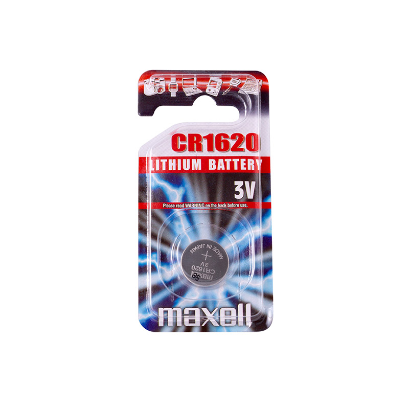Maxell CR1620 lithium battery - individual blister pack