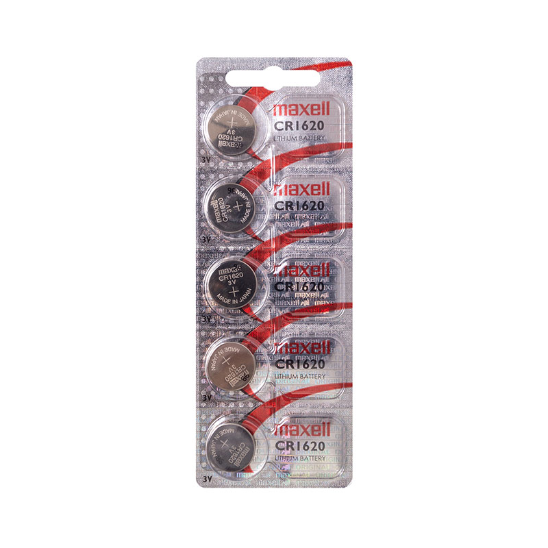 Maxell CR1620 lithium battery - pack of 5