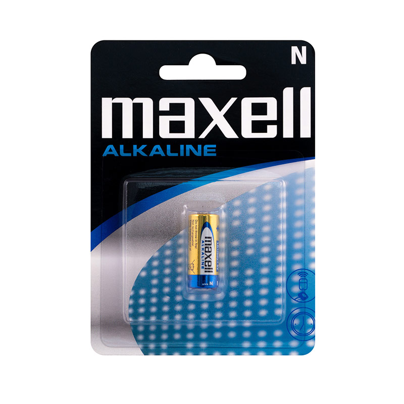 Maxell LR1 alkaline battery - individual blister pack