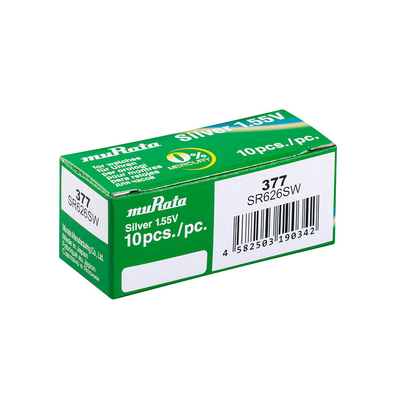 Murata 377 button cell battery (x10)