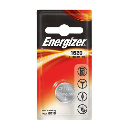 Pack of 10 CR1620 Energizer lithium coin cell batteries