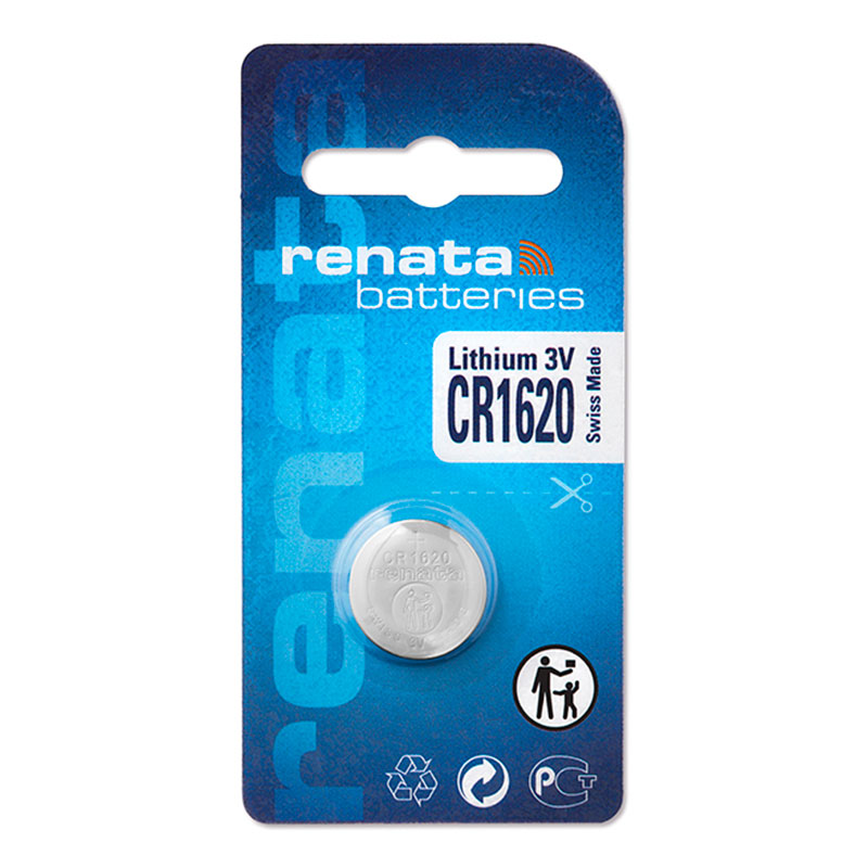 Renata lithium CR1620 coin cell battery