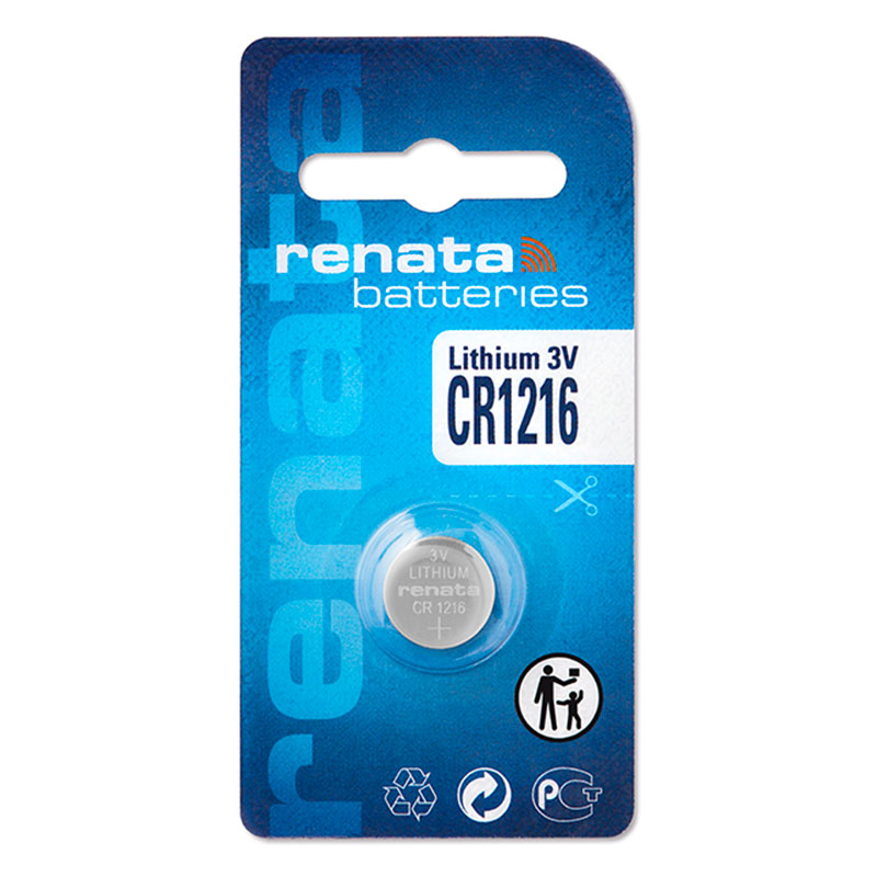 Renata lithium CR1216 button cell battery