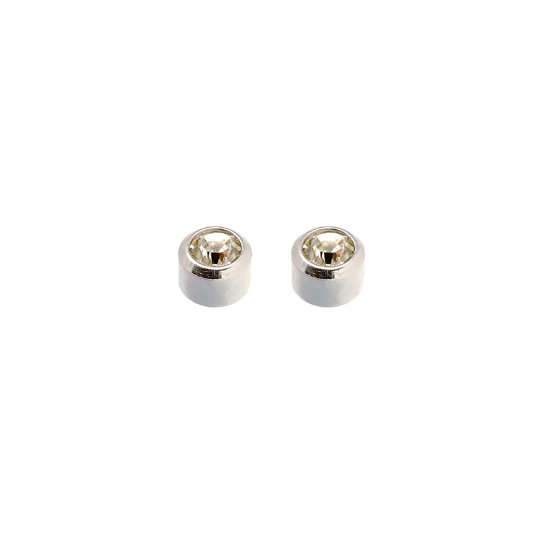 Perçage d\\\'oreilles Caflon Blu acier inoxydable et cristal serti clos 5mm