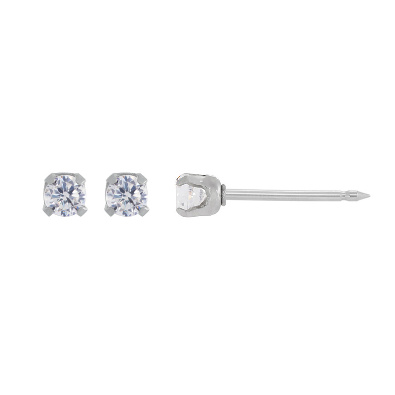 Perçage d'oreilles Inverness Oxyde de zirconium 2mm sur Acier inoxydable