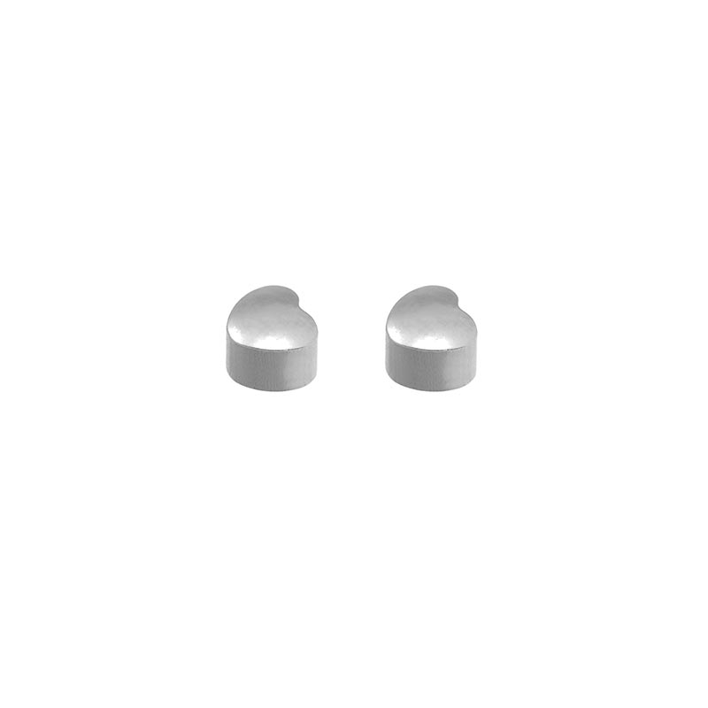 Caflon Blu heart shaped ear piercing studs in stainless steel